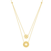Compass and Ship Wheel Layered Necklace