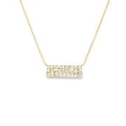 Diamond Scatter Pave Bar Pendant