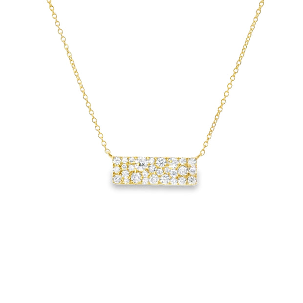 Diamond Scatter Pave Bar Pendant