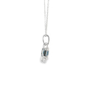Blue Topaz and Sapphire Pendant