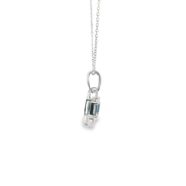 Blue Topaz and Sapphire Pendant