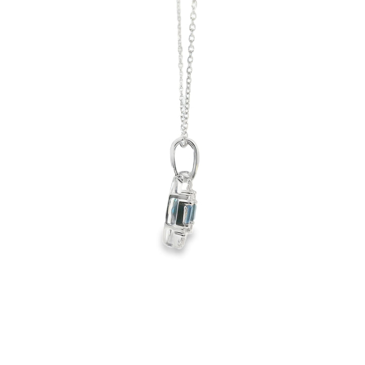 Blue Topaz and Sapphire Pendant