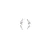 White Modern Electrum Diamond Earrings