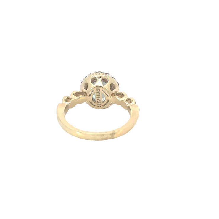 Yellow Gold Tanzanite Diamond Ring