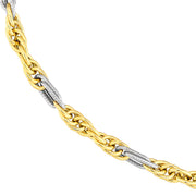 Twisted Rope and Paperclip Bracelet