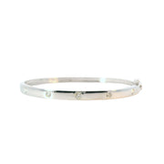 Flush Set Diamond Bangle Bracelet