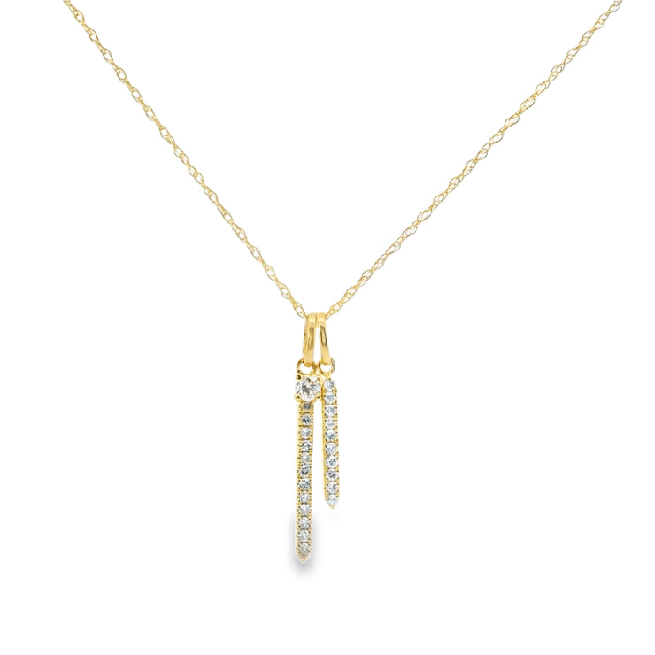 Double Diamond Bar Dangle
