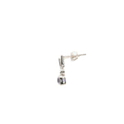 Drop Earrings with Amethyst and Diamonds
