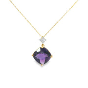 Amethyst and Diamond Pendant