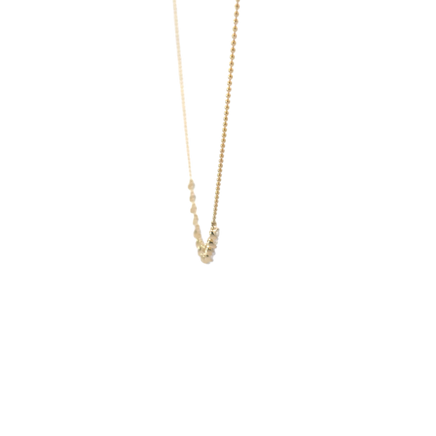 Yellow Gold Diamond Dangle Station Necklace
