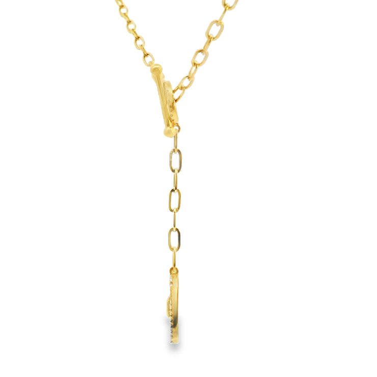 Fluted Toggle Medallion Necklace