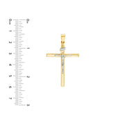Two Tone Large Crucifix Pendant