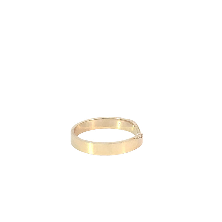 Yellow Gold Diamond Contour Ring