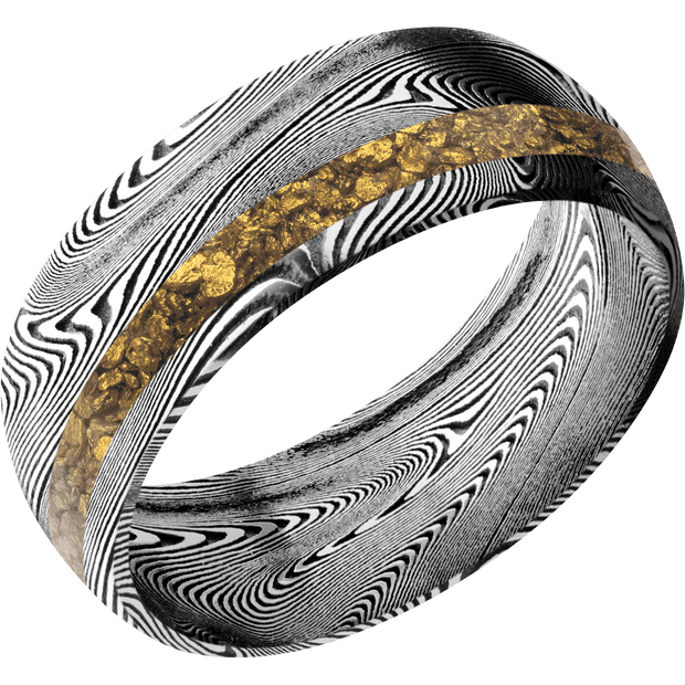 Tightweave with Acid Finish and Alaskan Gold Nugget Inlay