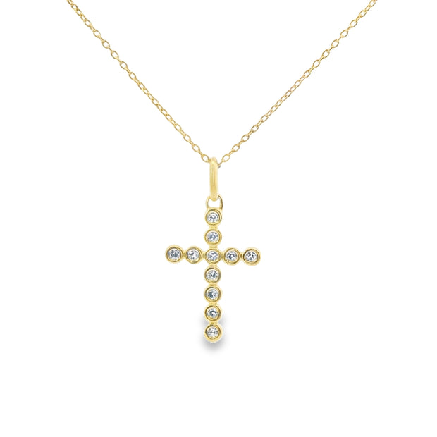 Bezel Cross Pendant