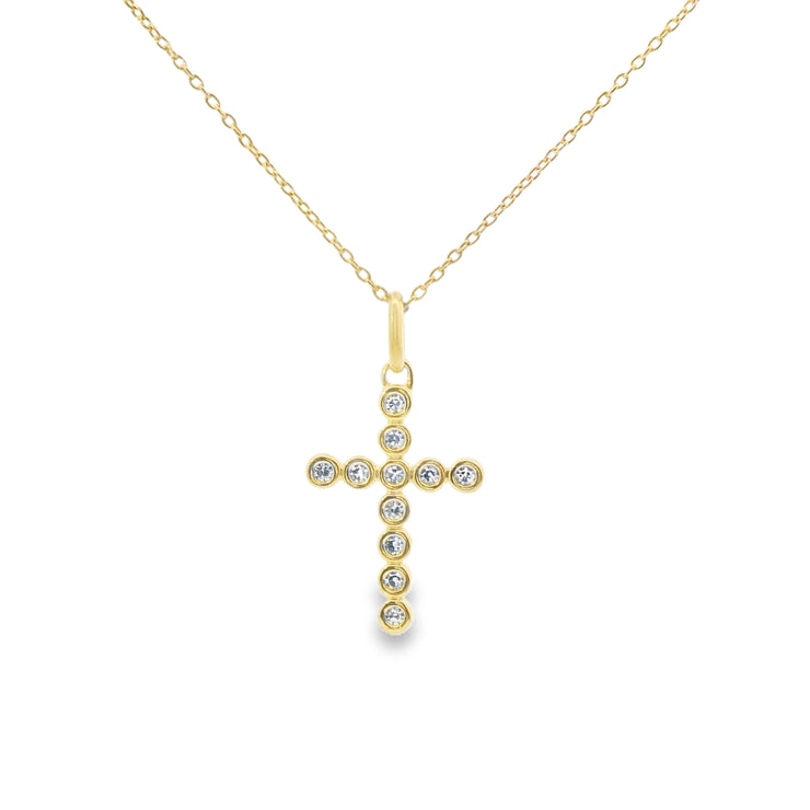 Bezel Cross Pendant
