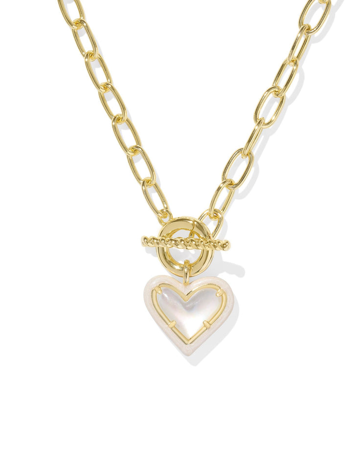 Kendra Scott Ari Heart Enamel Chain Necklace