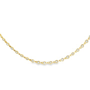 Bezel Link Diamond Tennis Necklace
