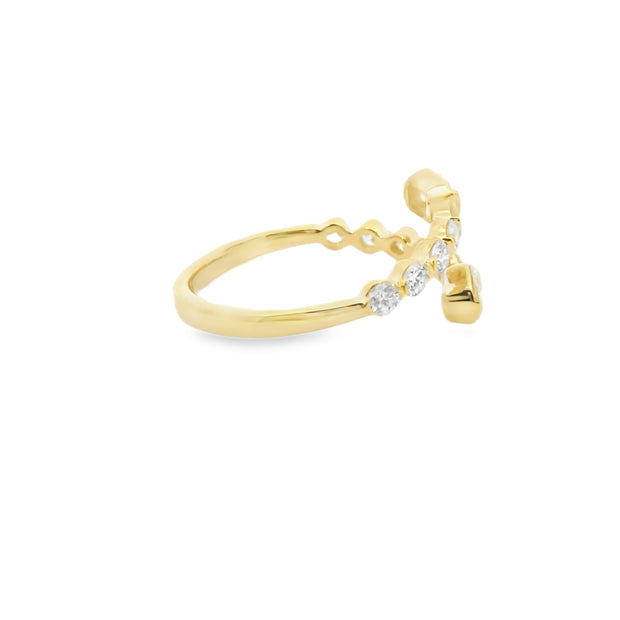 Diamond Bypass Ring