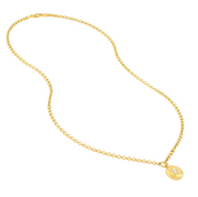 Yellow Gold Diamond Puff Necklace
