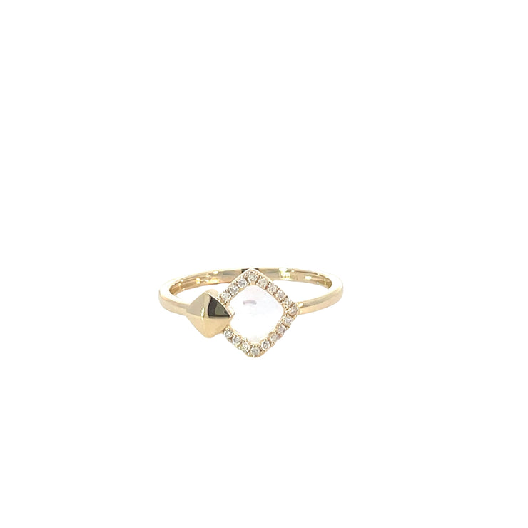Yellow Gold Petite Diamond Ring