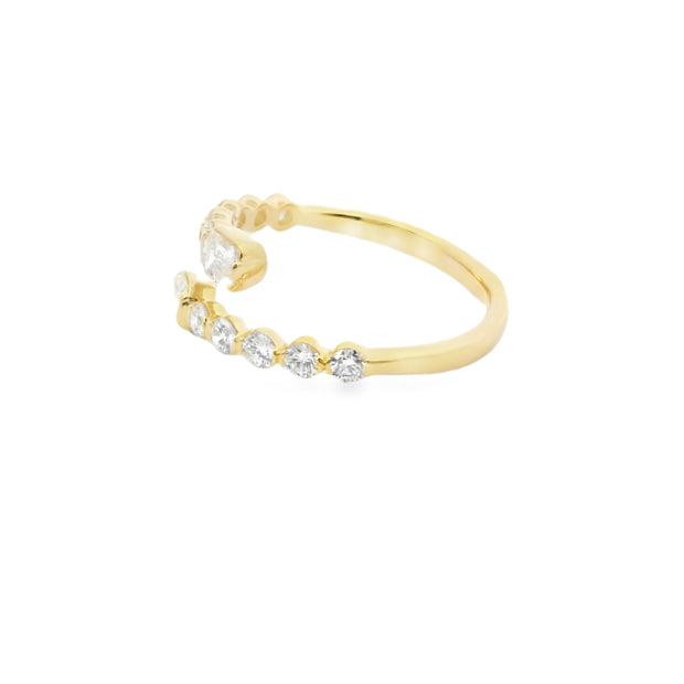 Diamond Bypass Ring