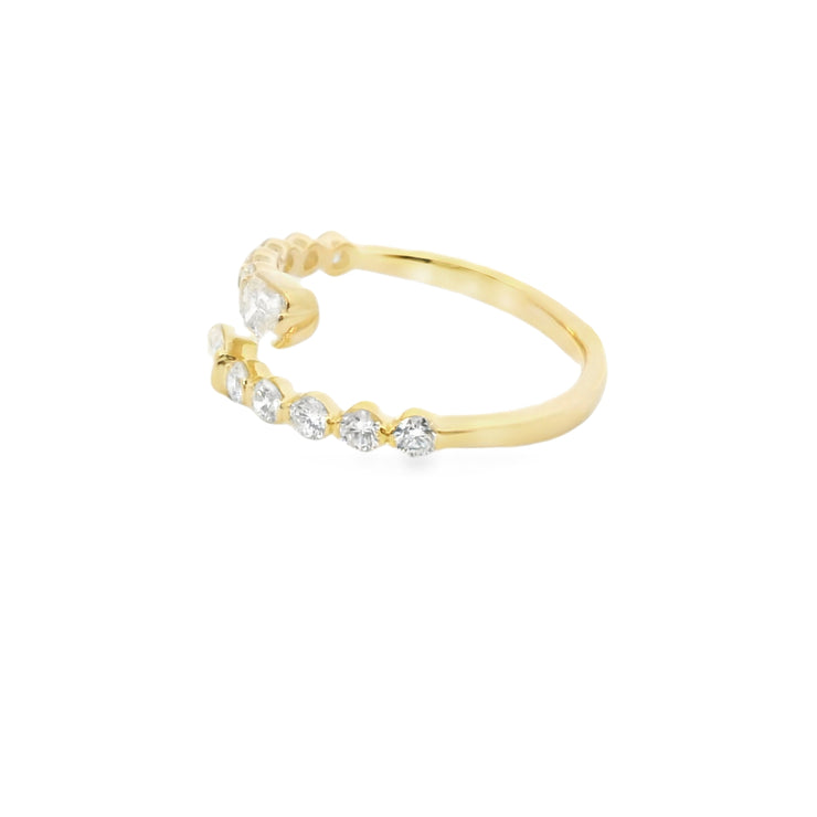 Diamond Bypass Ring