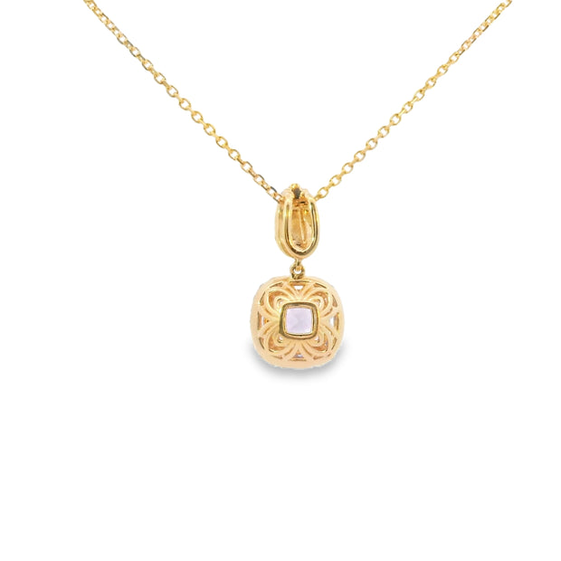 Amethyst and Diamond Pendant