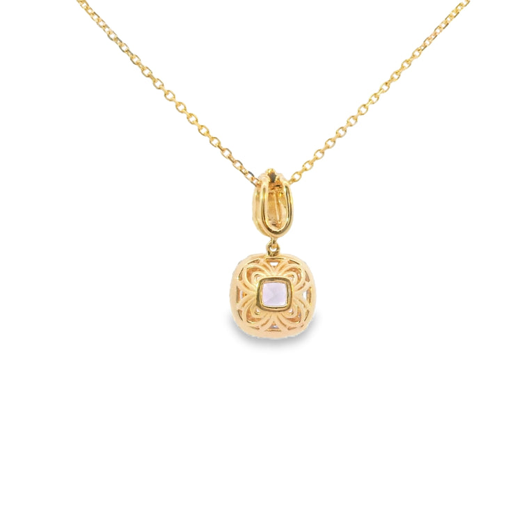 Amethyst and Diamond Pendant