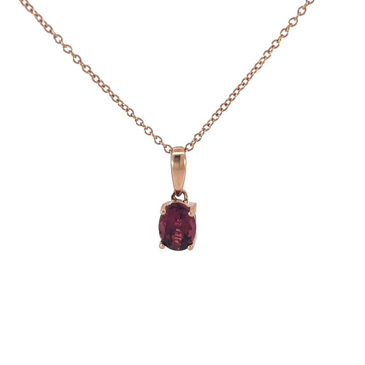 Rose Gold PinkTourmaline Necklace