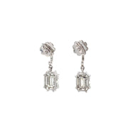 18k White Gold Diamond Drop Earrings
