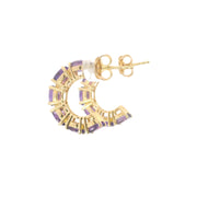 Amethyst Hoops