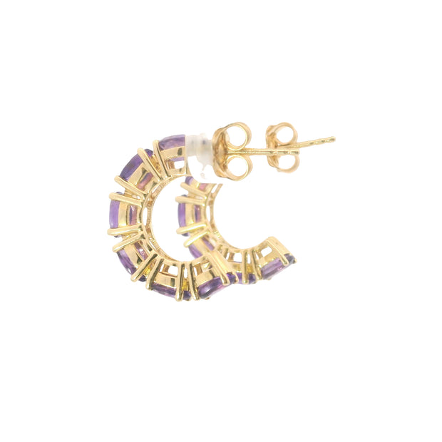 Amethyst Hoops