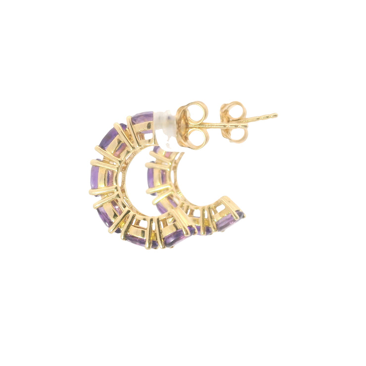 Amethyst Hoops