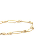 14 Karat Hollow Round Paperclip Bracelet