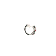 Huggies with Rubies and Diamonds