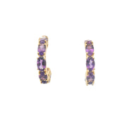 Amethyst Hoops