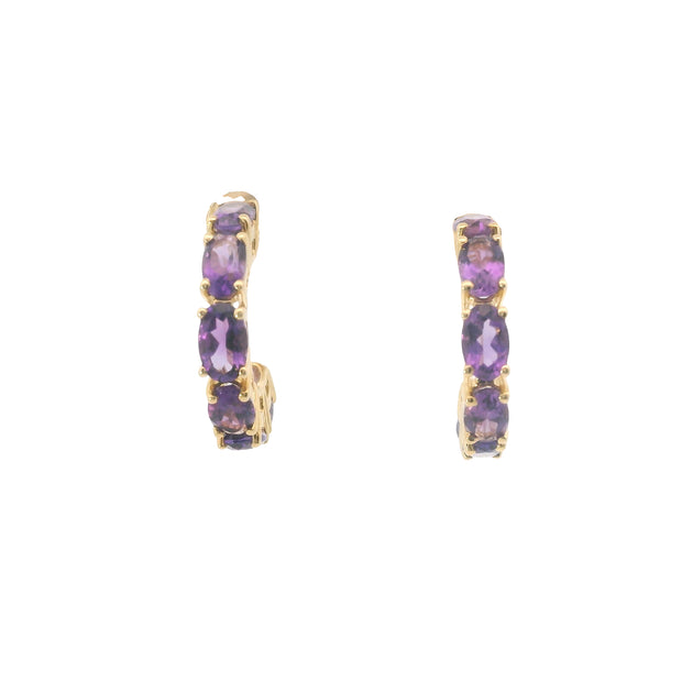 Amethyst Hoops