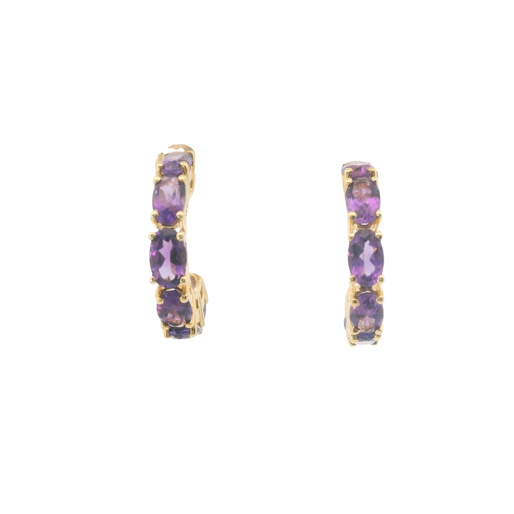 Amethyst Hoops
