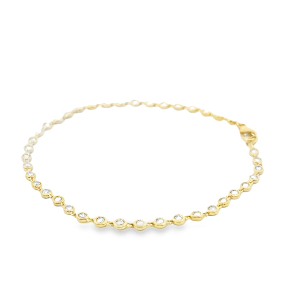 1 Carat Diamond Bezel Tennis Bracelet
