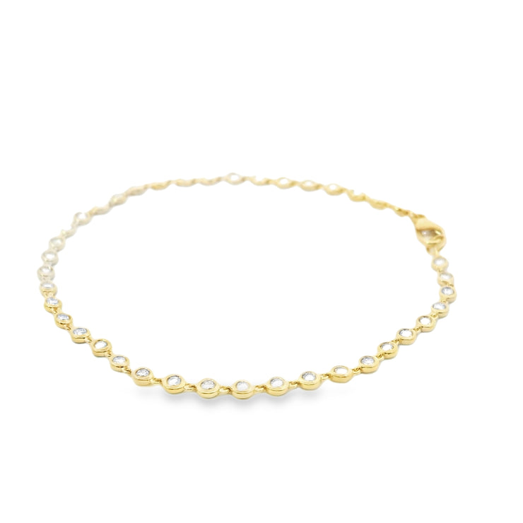 1 Carat Diamond Bezel Tennis Bracelet