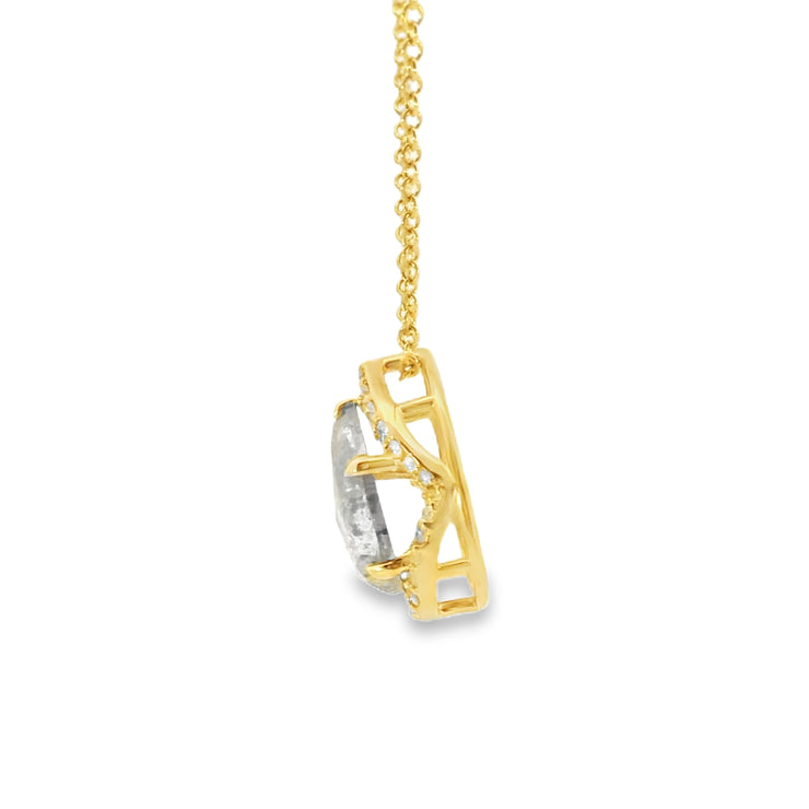 Salt and Pepper Diamond Pendant