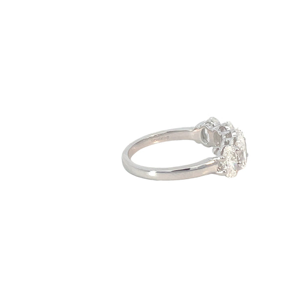 White Gold Lab Grown Diamond 5 Stone Ring