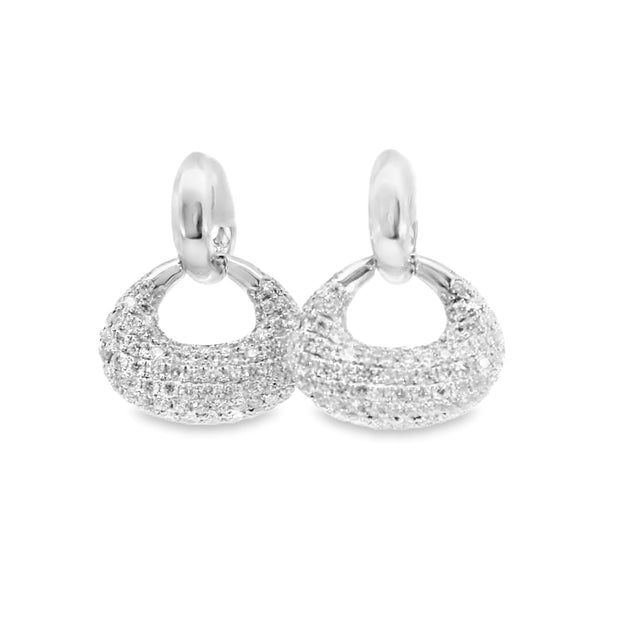 Diamond Huggies with Pave Drops