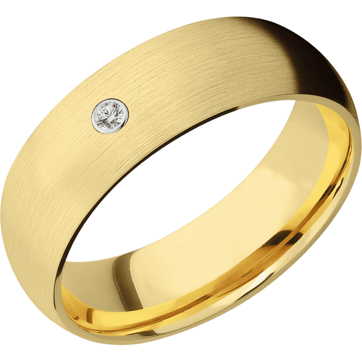 18K Yellow Gold + Satin Finish