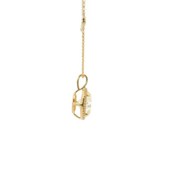 Diamond Halo Pendant (6.01 CT)