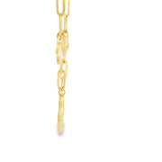 Clover Paperclip Link Necklace