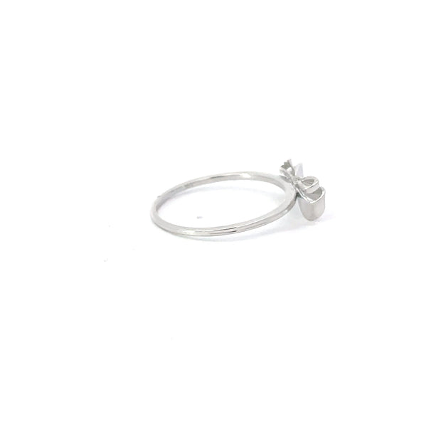 White Gold Diamond Bow Ring