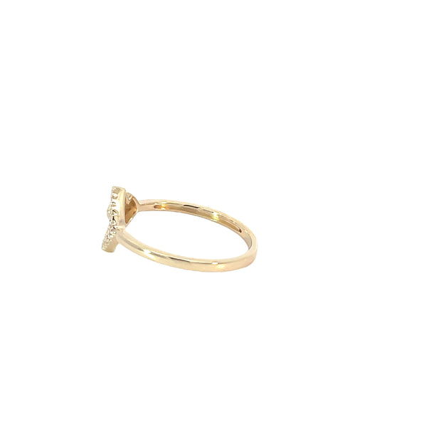 Yellow Gold Petite Diamond Ring