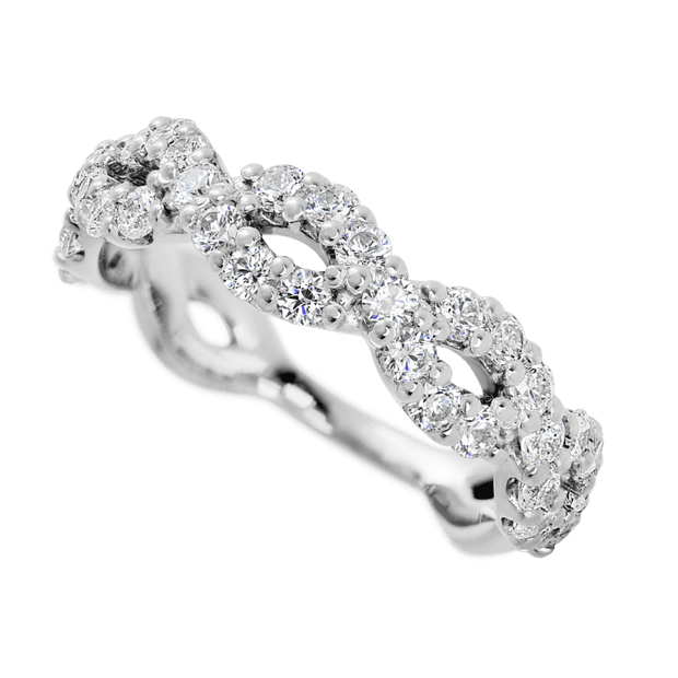 14K White Gold band with 36 Round Lab Grown Diamond having TCW-1.08